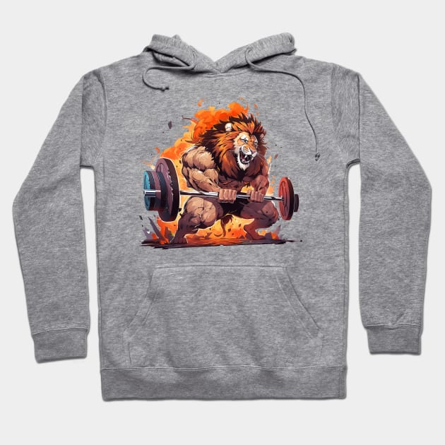 lion bodybuilder Hoodie by enzo studios